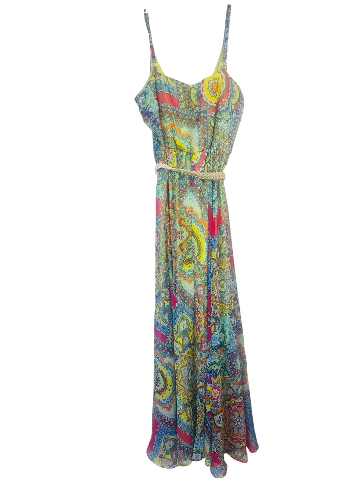 Nwt Womens Size 8 Robbie Bee Maxi Sun Dress With Belt
