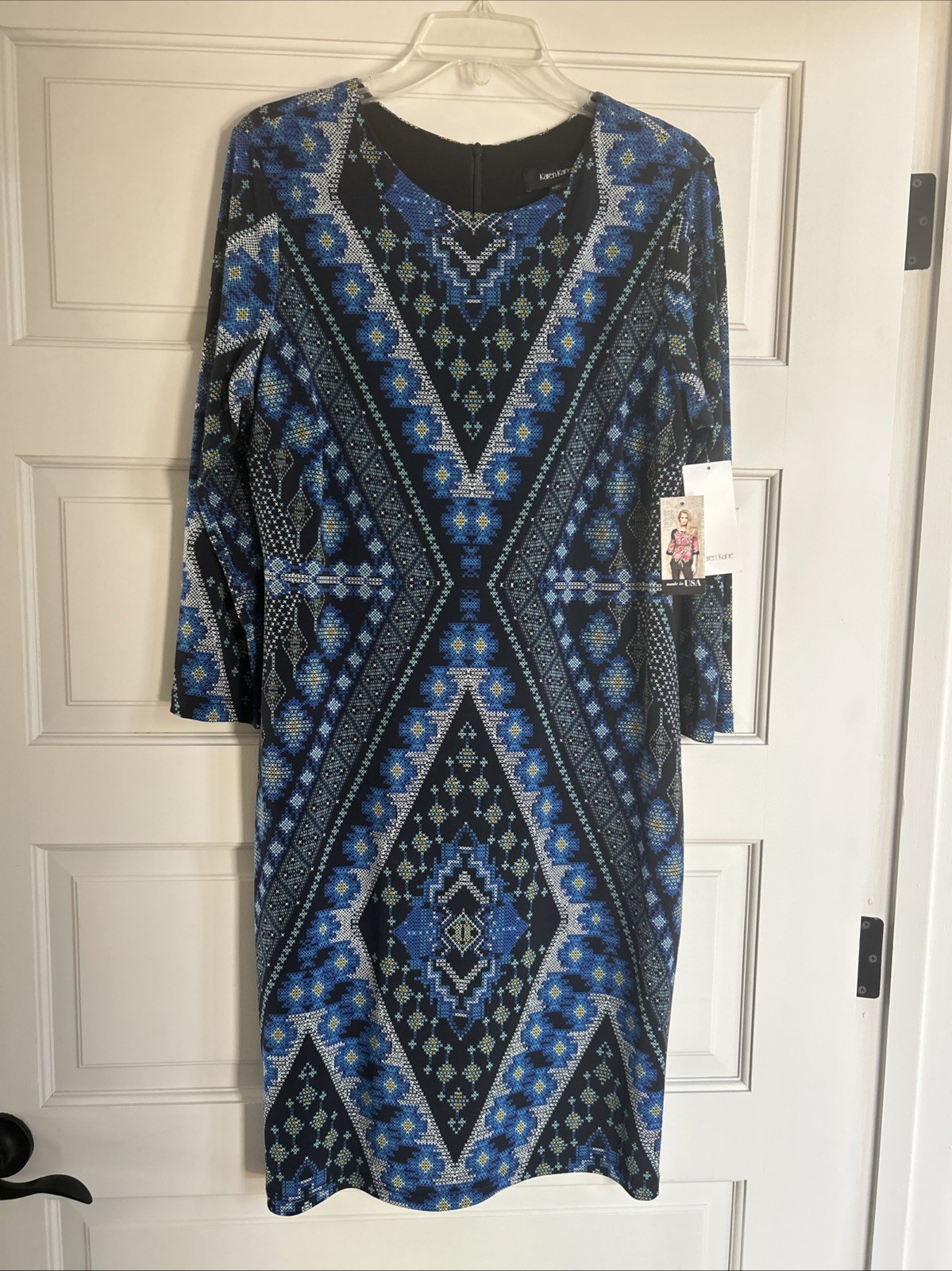 Karen Kane dress XL Stretch Black Multi Color Midnight Sun