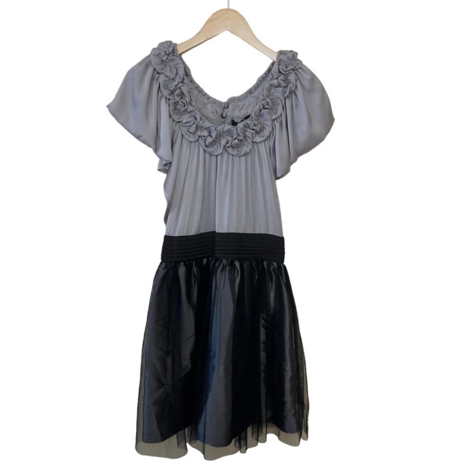 Anthropologie Ryu Dress Size M Medium Gray Black NWT