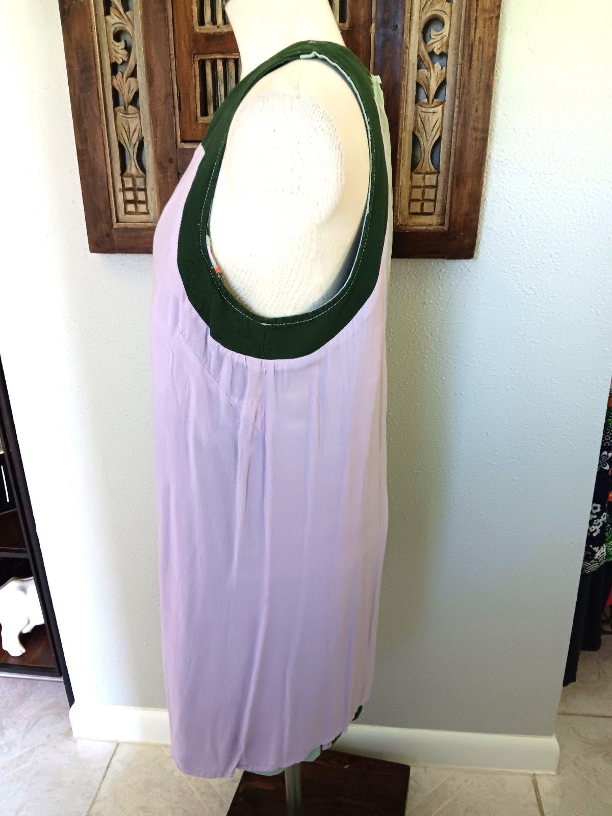 Maeve Anthropologie Pieced Stripe Heavy Cotton Linen Dress Small