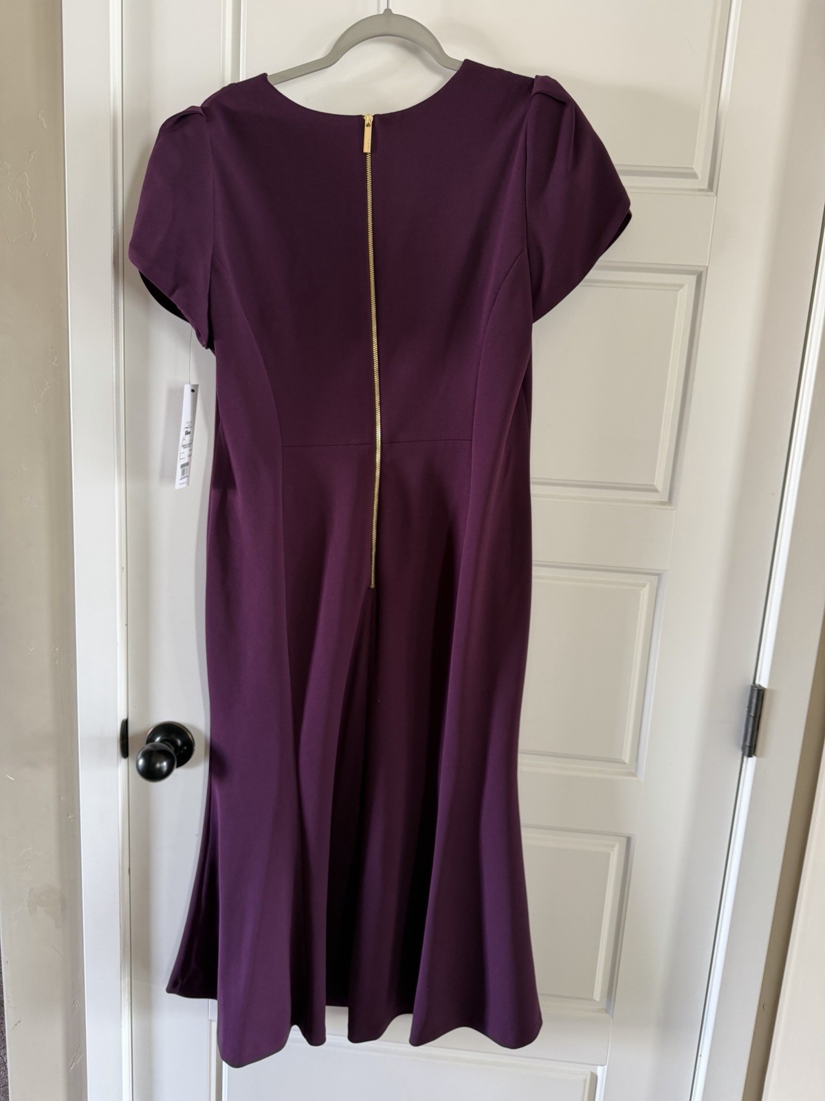 Calvin Klein Womens Aubergine Purple Modi Dress Size 14 $134.00