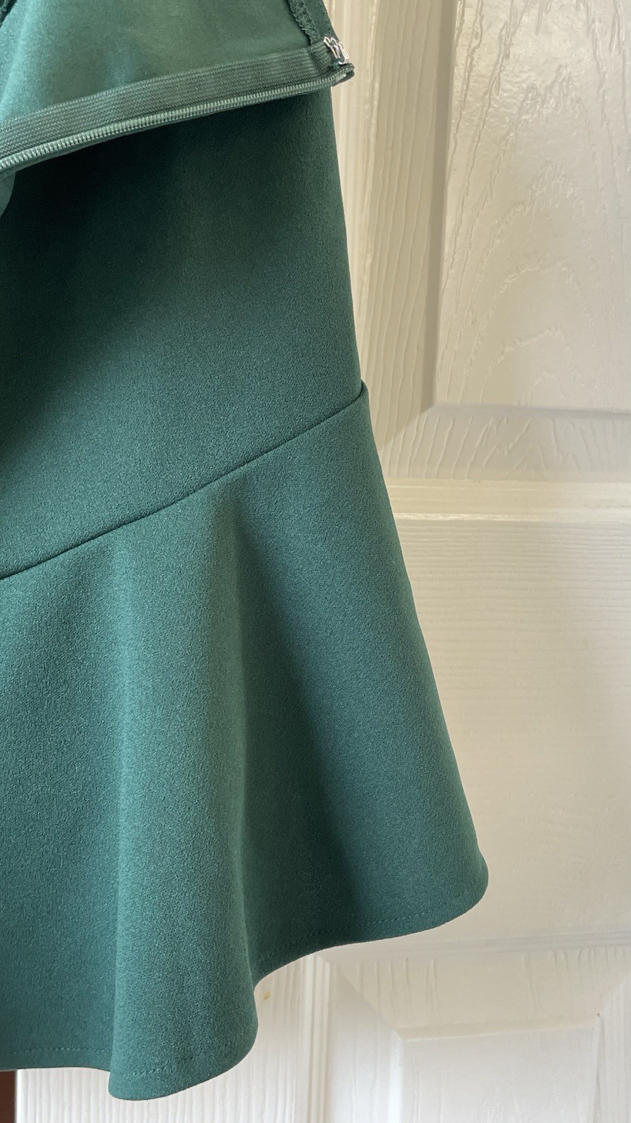 Hello Molly Green Ruffle Flutter Sleeve Backless Fit & Flare Mini Dress M