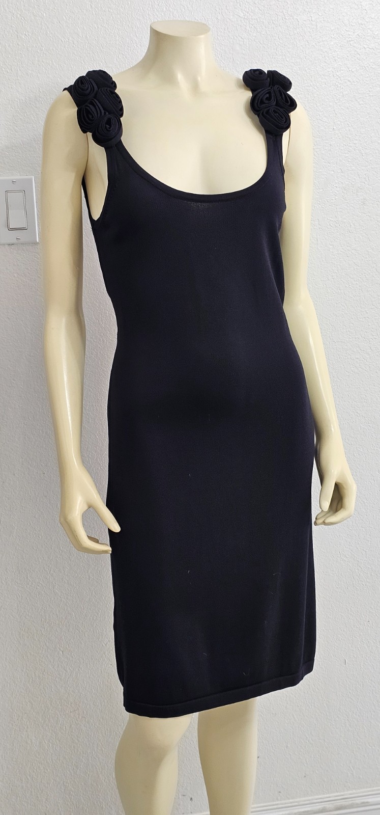 VINTAGE ADRIENNE VITTADINI Dress black size large in excellent condition