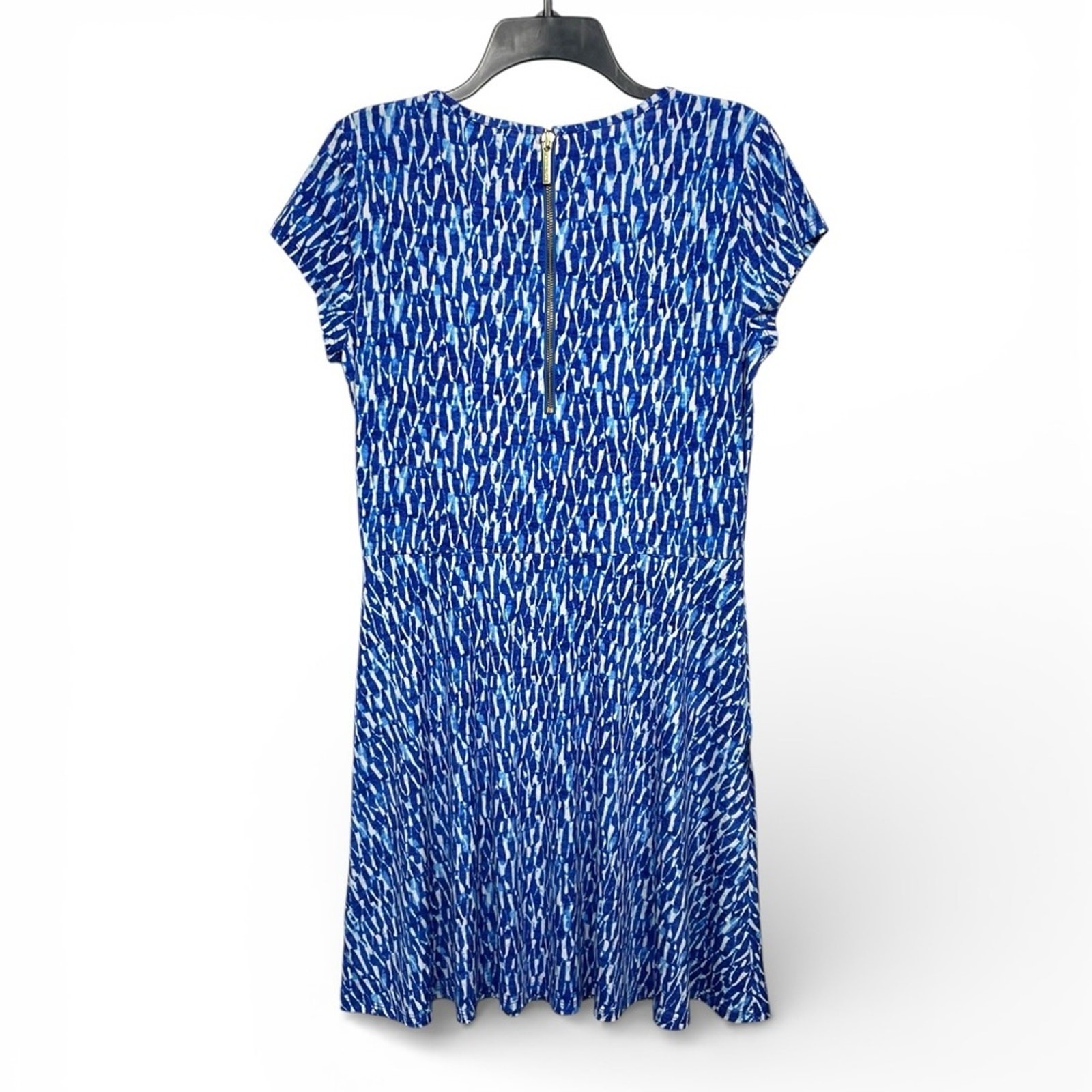 Michael Kors Blue and White fit and flare dress Medium
