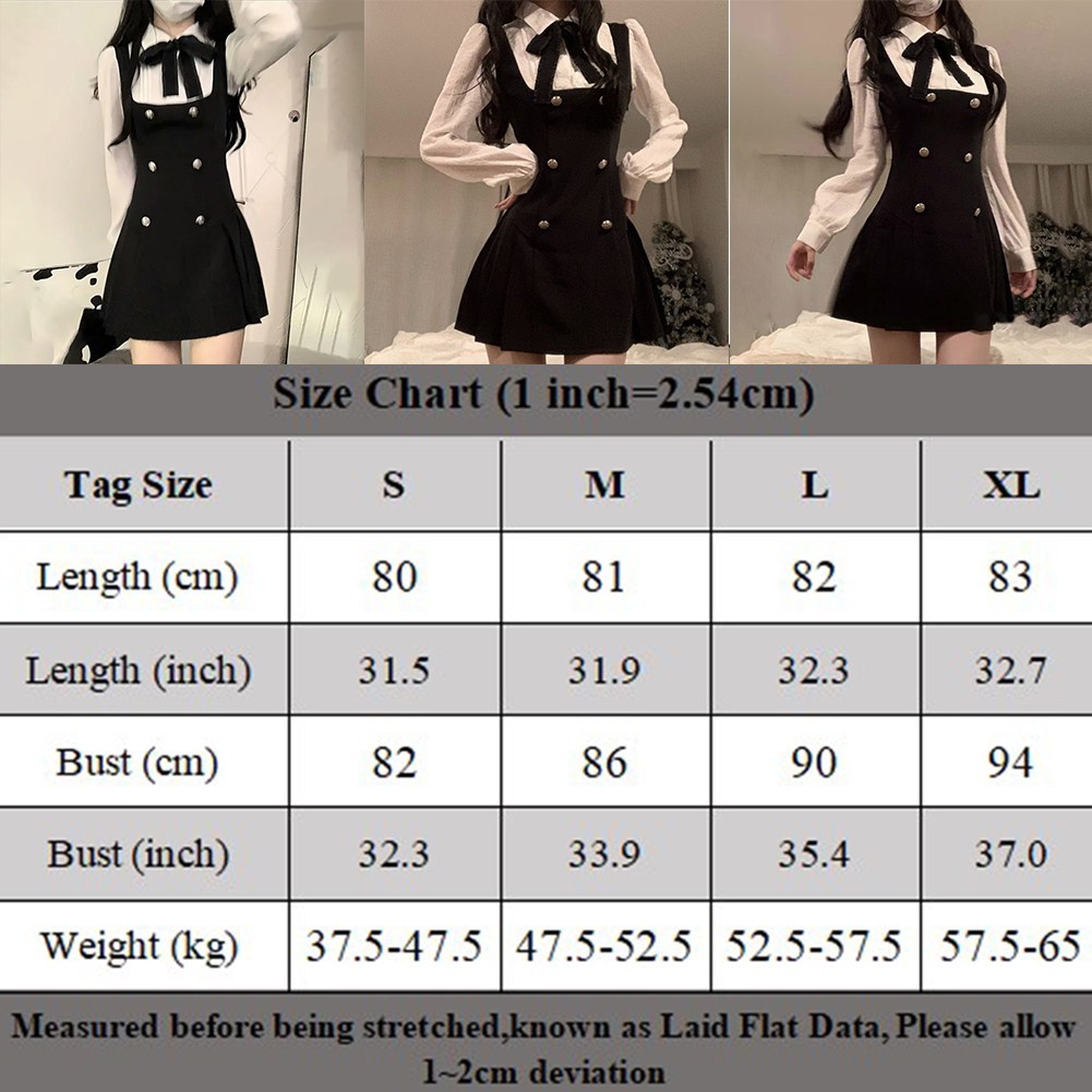 Comfy Spring Autumn Fashion Bow Fake Two Pieces Sweet Bow Buttons Design