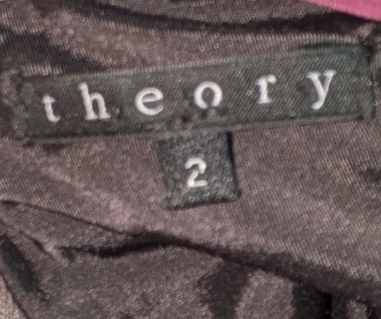 Theory Glipin Ginko Wool Silver Charcoal Sheet Dress 2