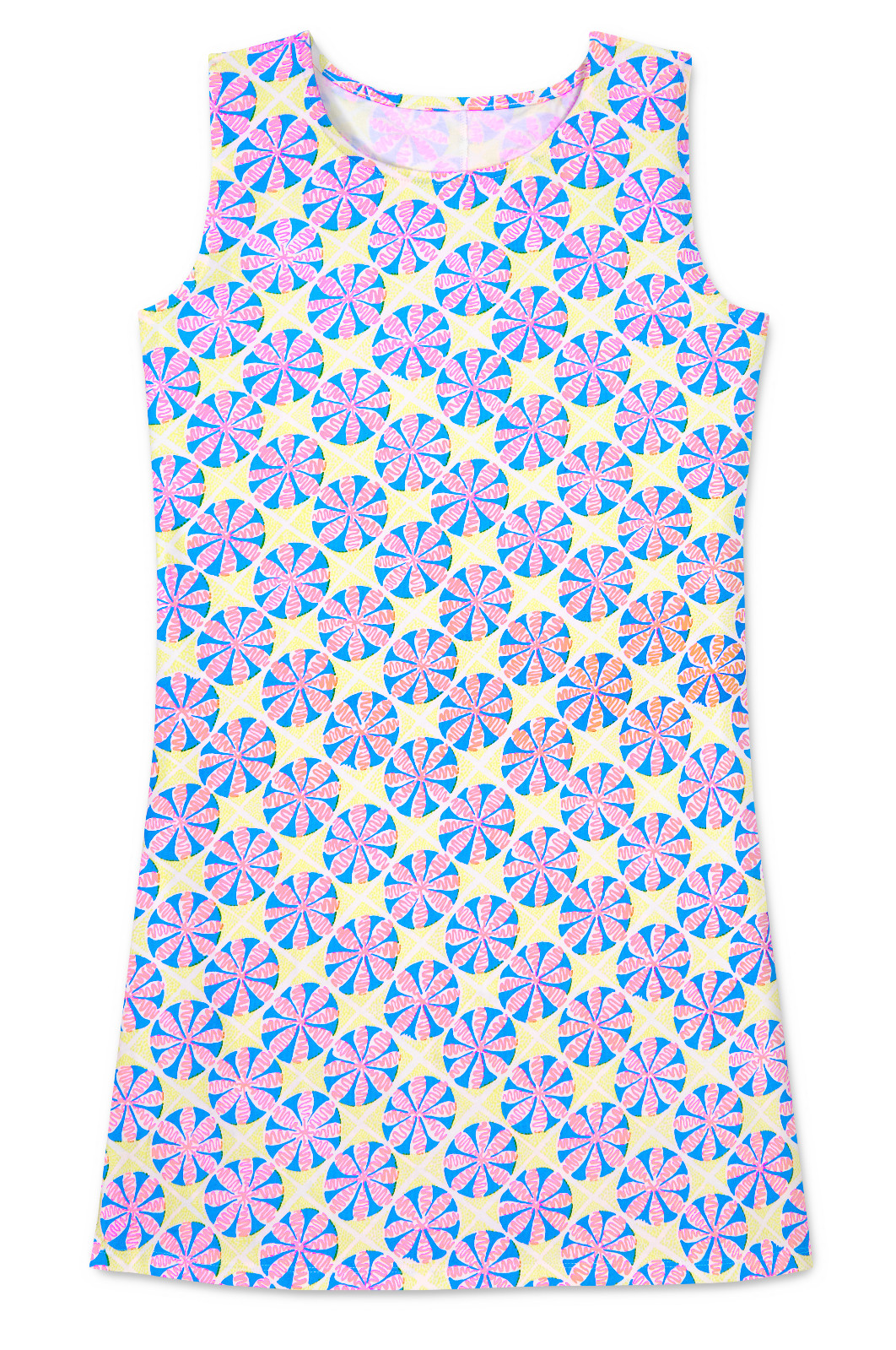 Women’s Dress – Printed Dress – Mini Dress – Large – Jersey Cotton