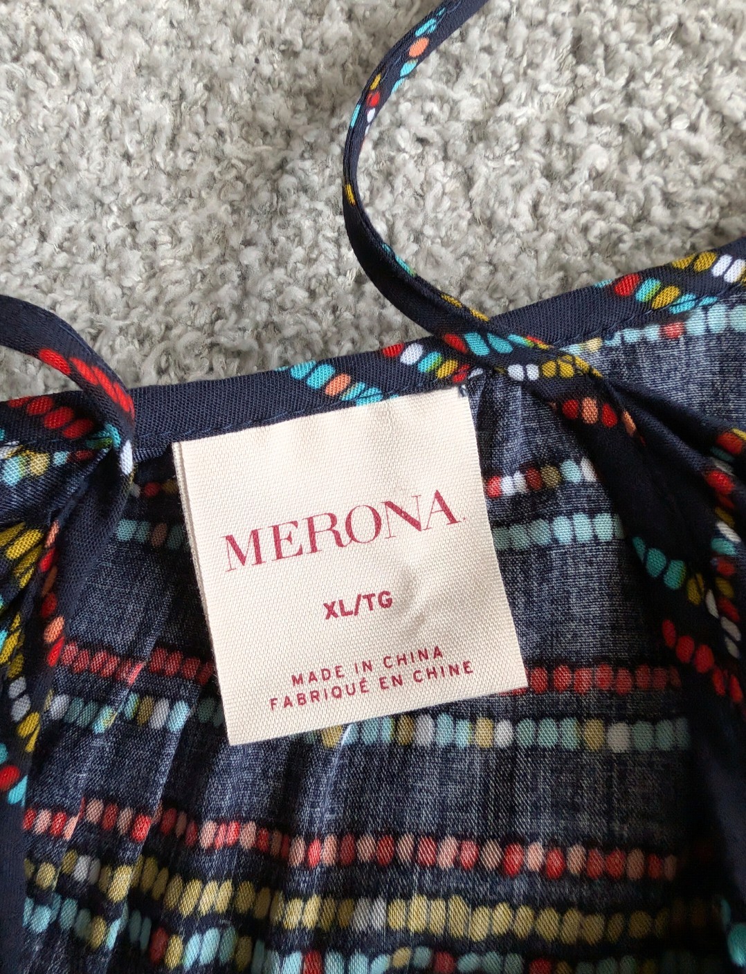 🌼B2G1🌼 Merona Navy Maxi Dress with Multicolor Stripe Detail Size XL