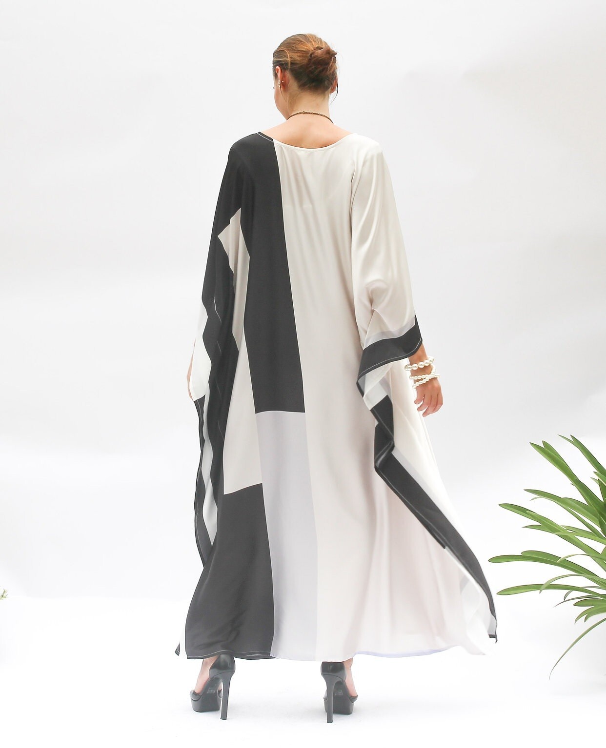Soft Satin Silk Kaftan, Designer Kaftan For Women, Gift For Wife J5824