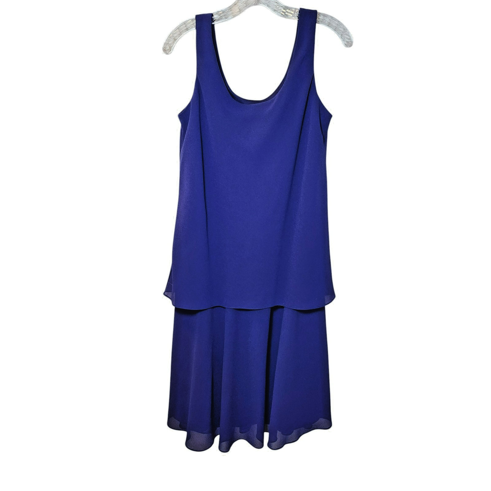 Patra Size Large Blue Sleeveless Dress Made in Korea Vintage No Jacket Preowned