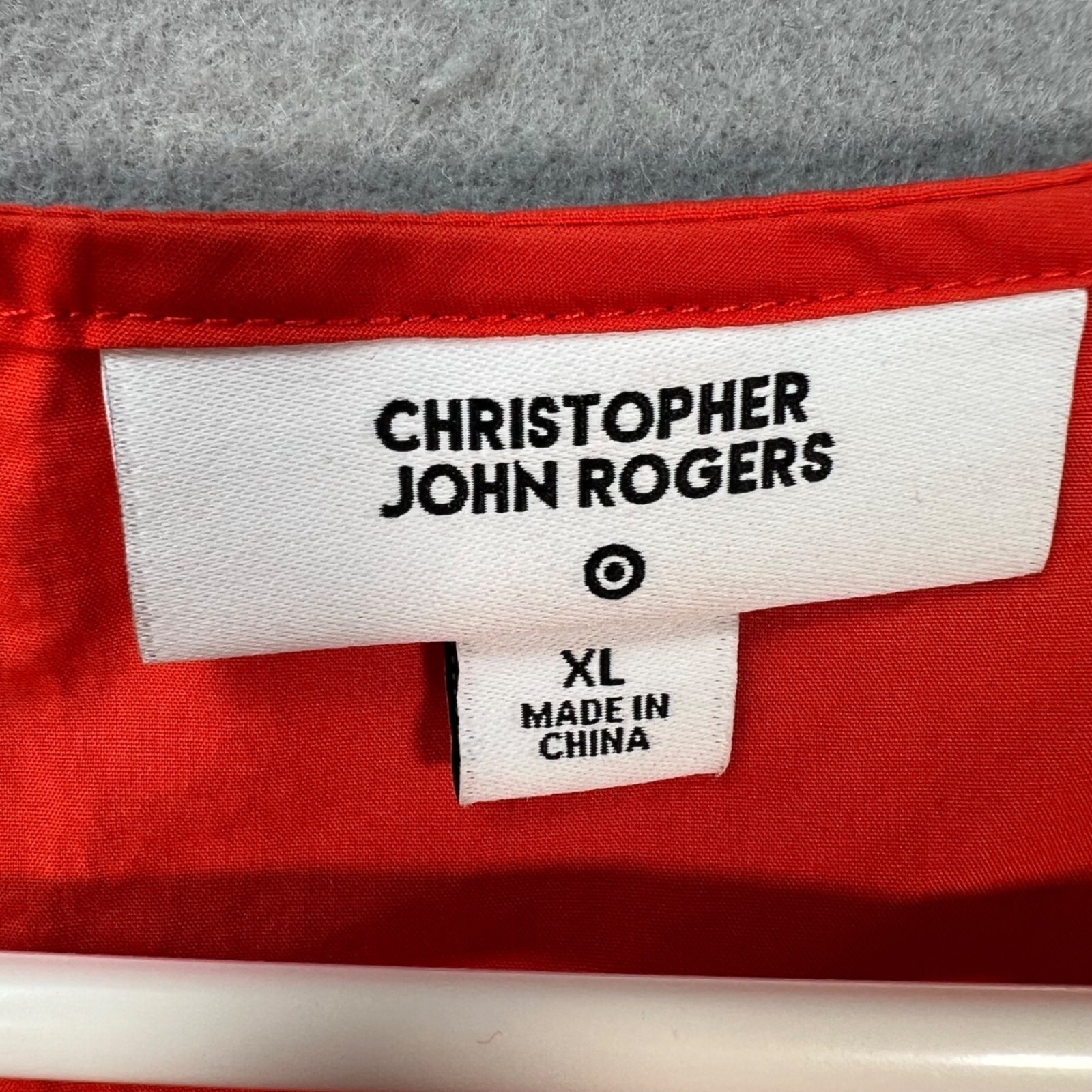 Christopher John Rogers Target XL Red Sleeveless Maxi Dress Ruffled Hem Cotton