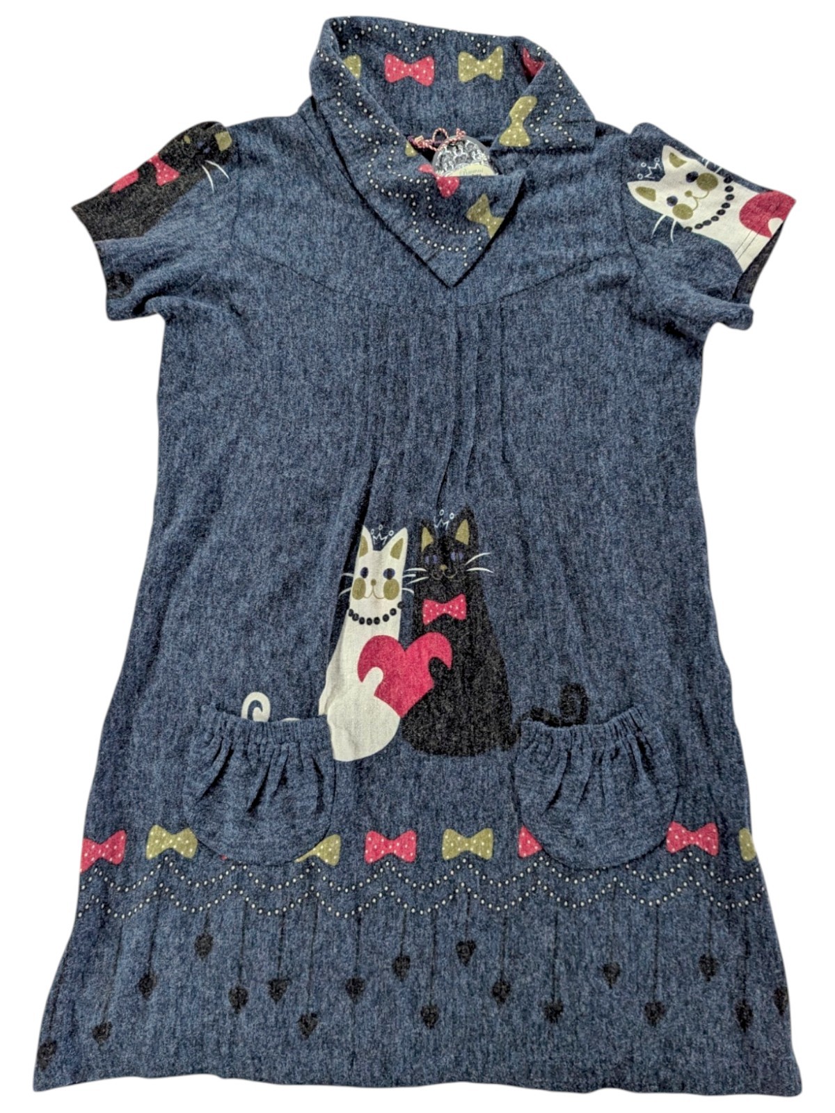Joe Browns Women’s Synthetic Knit Dress with Cats – UK 18 / EU 46 /US 14 🇬🇧