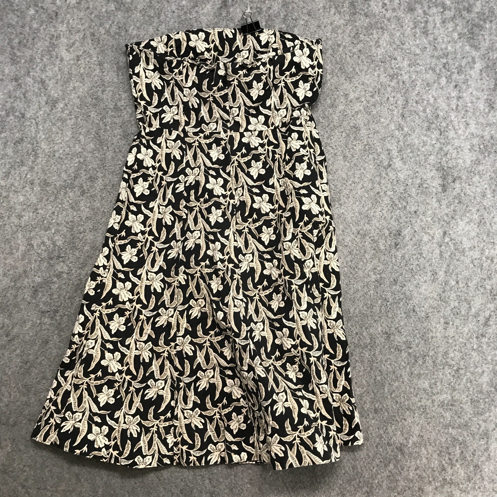 Gap Dress Womens Size 2 Black Floral Strapless Sundress A-Line Cocktail Party