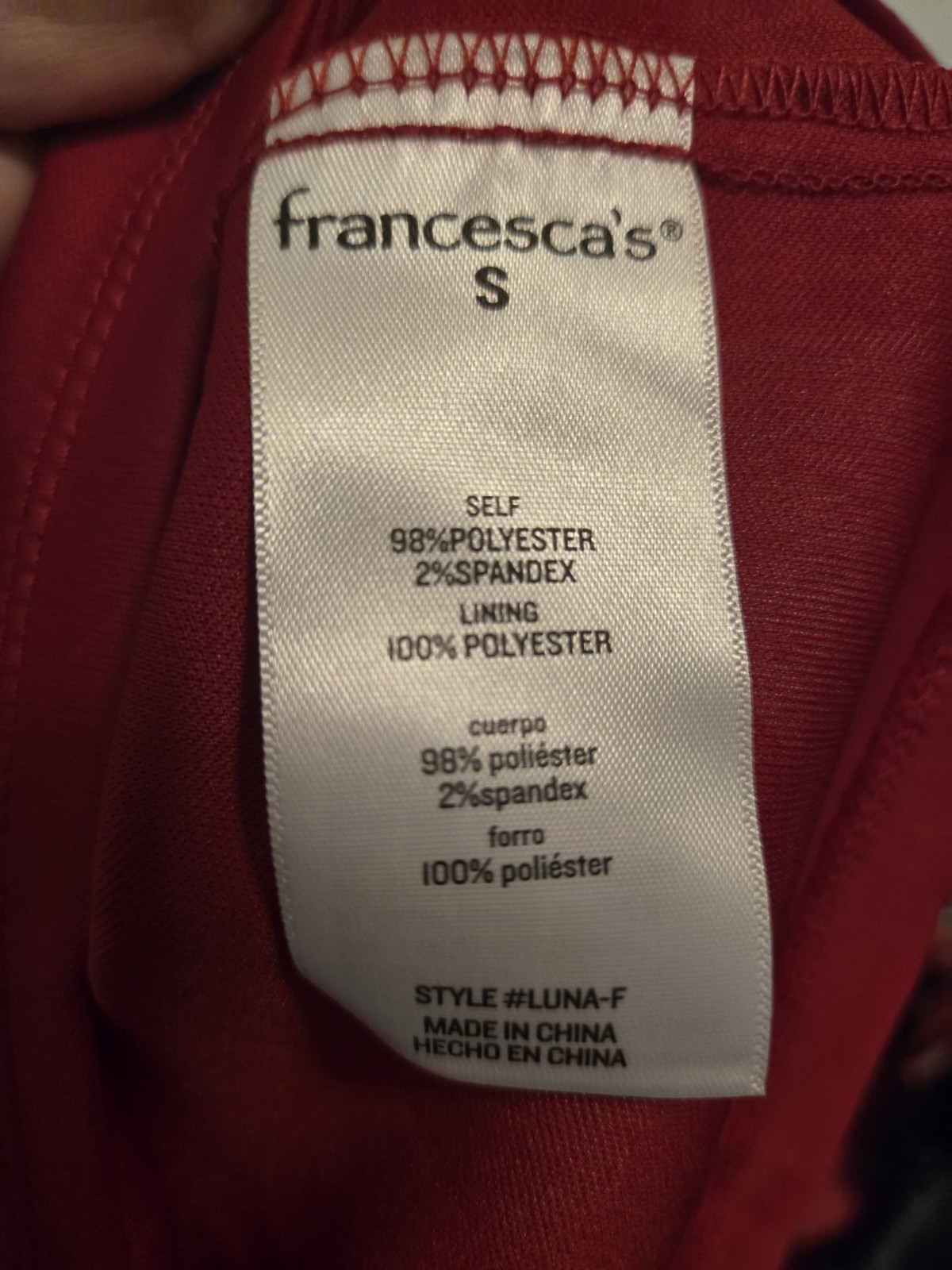 francesca’s Women’s Red Plaid Strappy Sleeveless Mini Dress Square Neck S