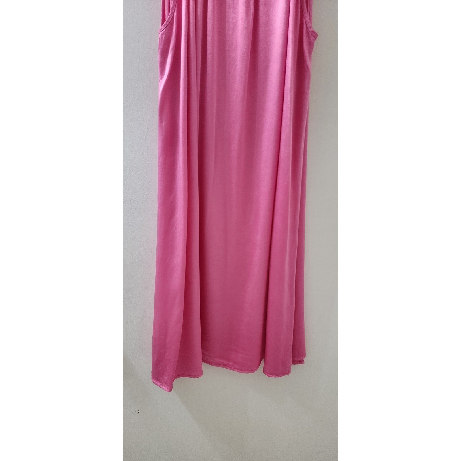 Vicolo Pink Viscose Mini Dress Sleeveless Deep V Back Made in Italy One Size