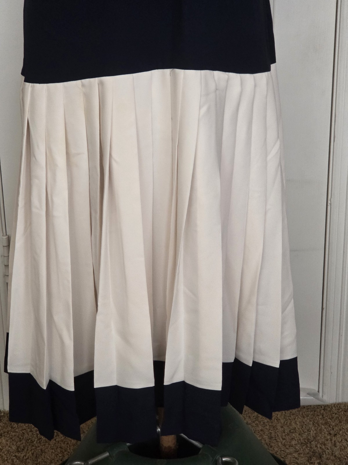 Ralph Lauren Two Toned Belted Georgette Dress Size 6
