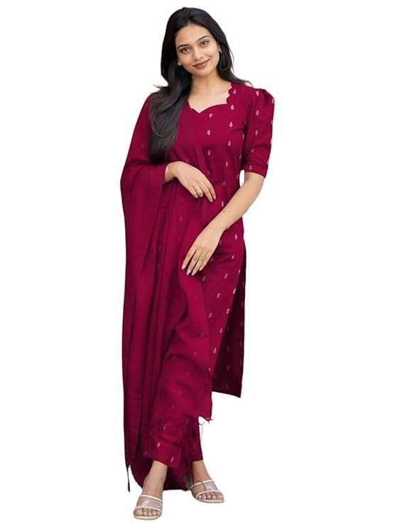 Kurta Set for Women Viscose Printed Kurti Set for Woman Kurta Pant Dupatta