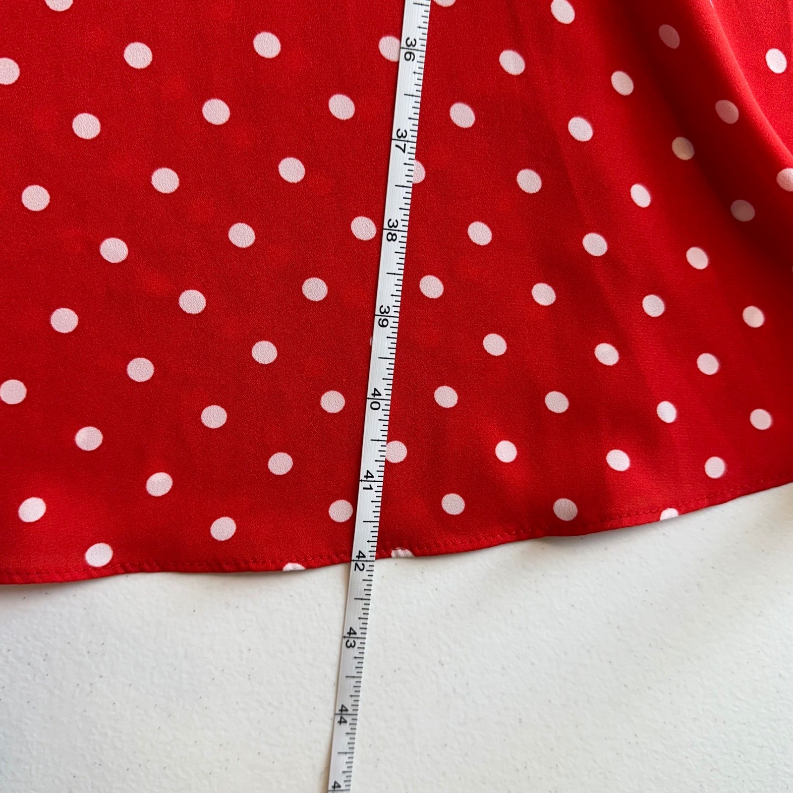 Nanette Lepore Red Polka Dot Dress Size 6 Retro Vintage Style Midi