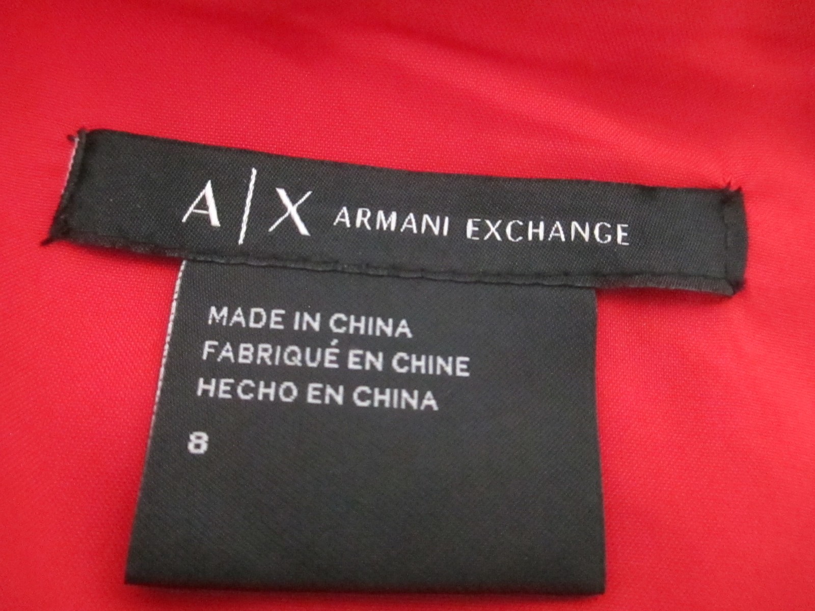 A/X ARMANI EXCHANGE 🌸 SIZE 8 / 35″ BUST==RED / SHEATH DRESS