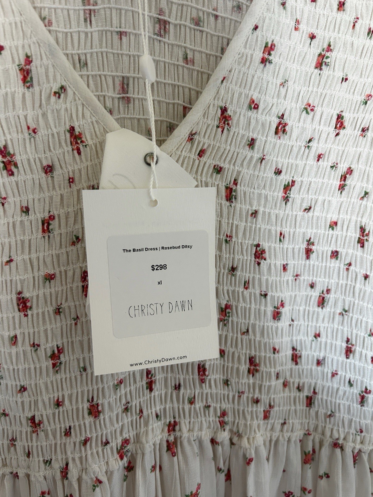 Christy Dawn The Basil Floral Maxi Dress Rosebud Ditsy XL NWT