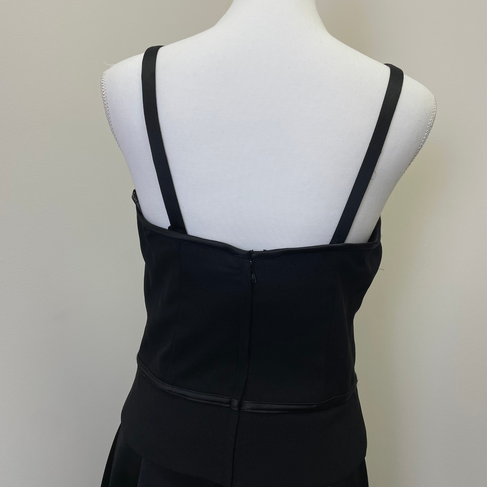 Scott McClintock Millennium 2000 Black Strapless Evening Gown Dress Womens 14
