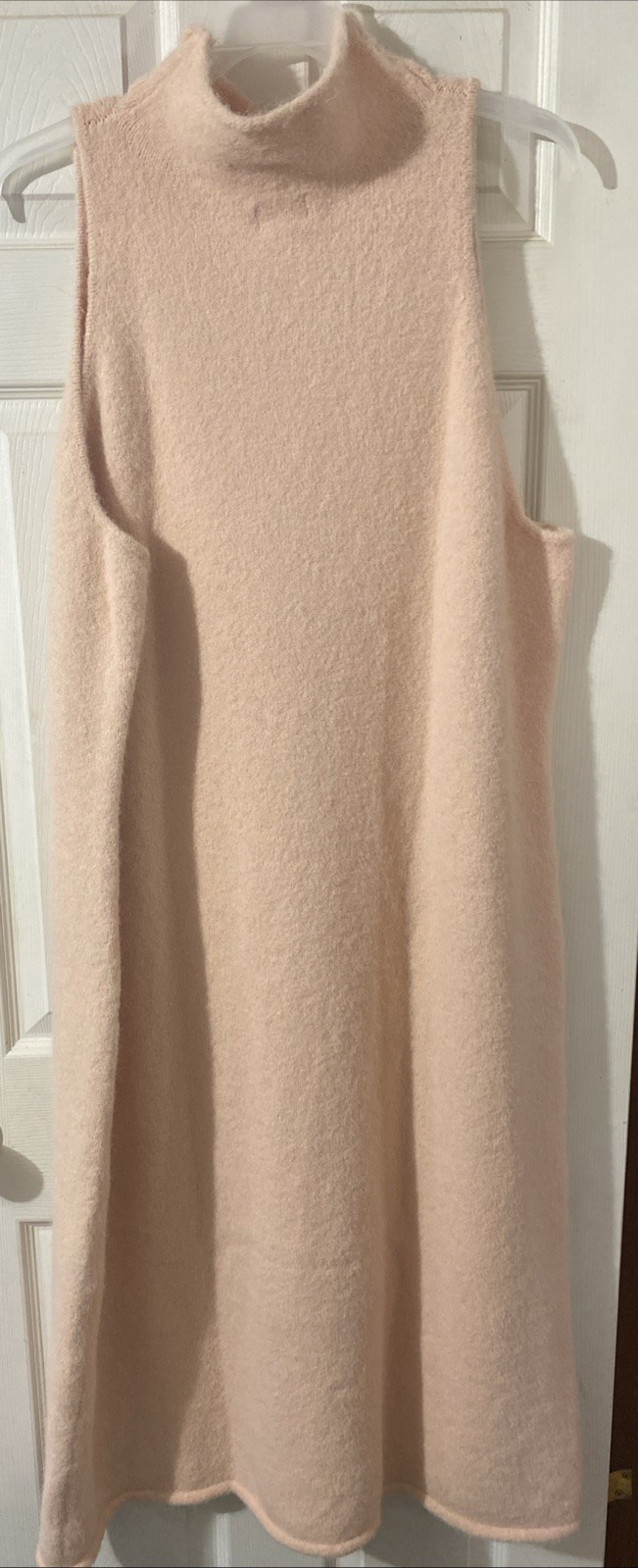 NWT Future Collective 4X Blush Pink Sleeveless Shift Wool Blend Sweater Dress