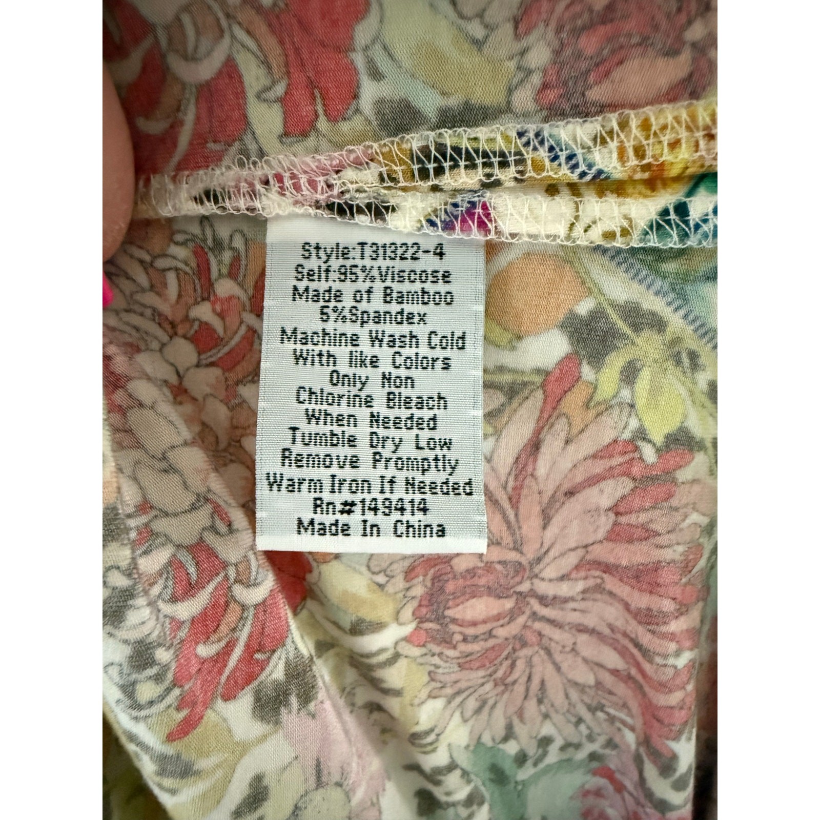 Johnny Was Bamboo Wild Garden High Slit Knit Dress Multicolor Size XS