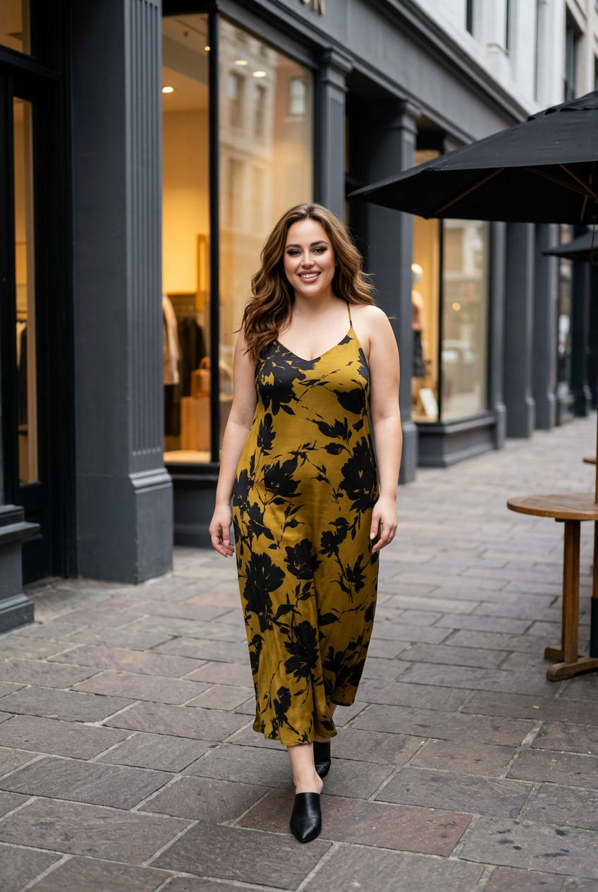 Nicole Miller Floral Print Satin Spaghetti Strap Maxi Dress