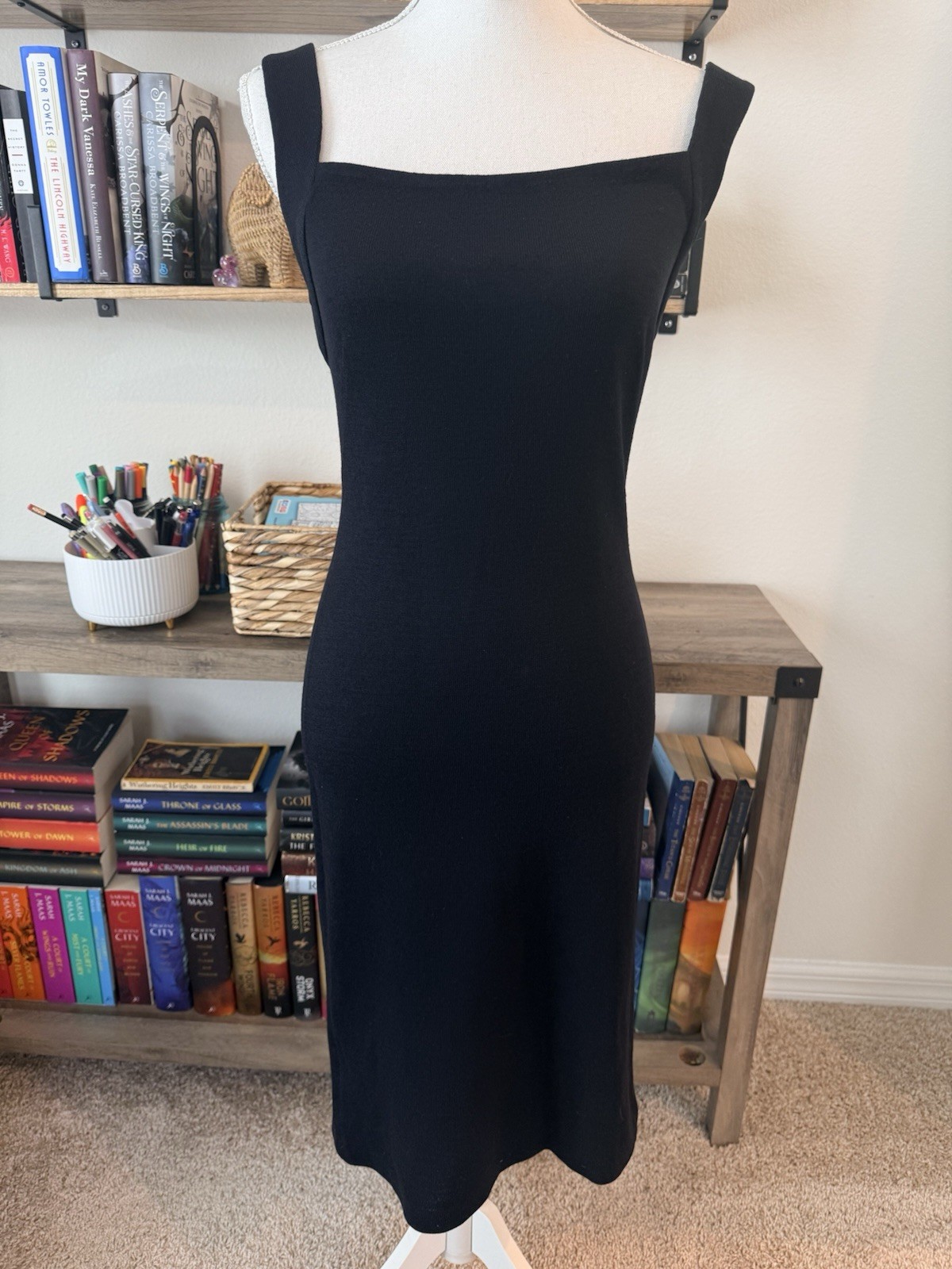 Womens St. John Collection by Marie Gray Black Sleeveless Black Dress Size 6