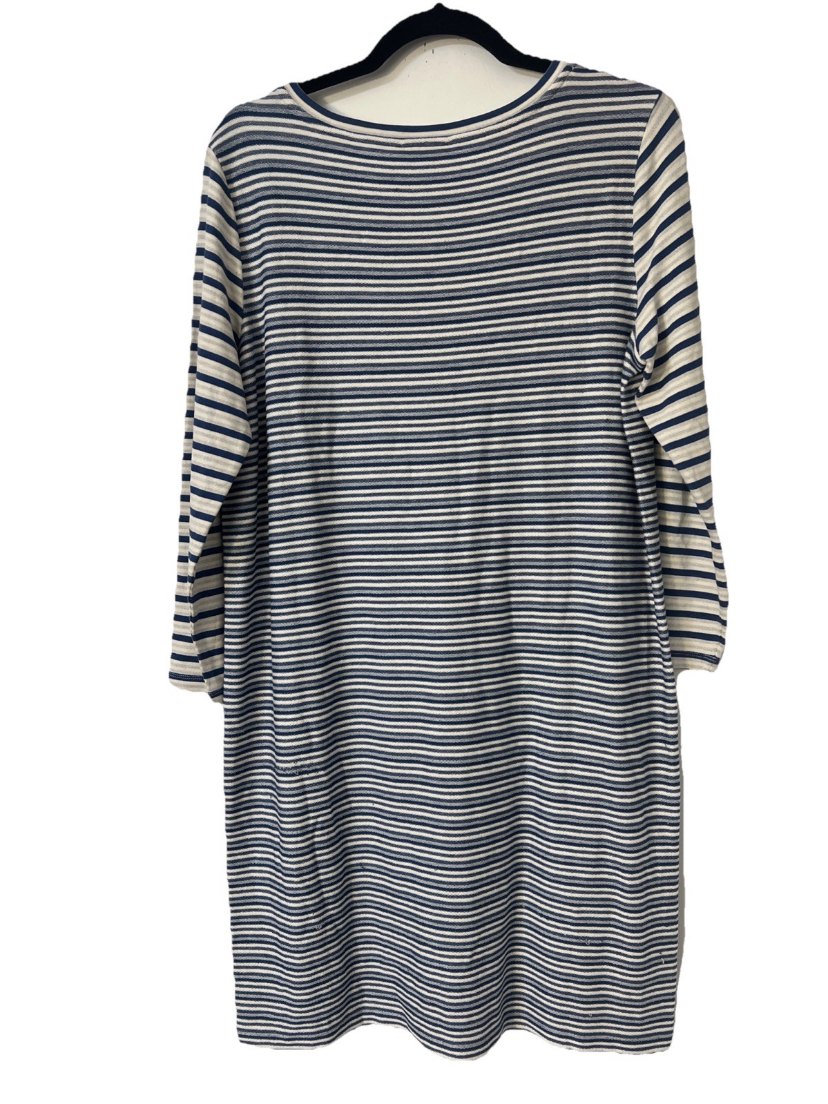 Jane and Delancey Blue Striped Long Sleeve Comfy Dress Above Knee Tunic Sz M