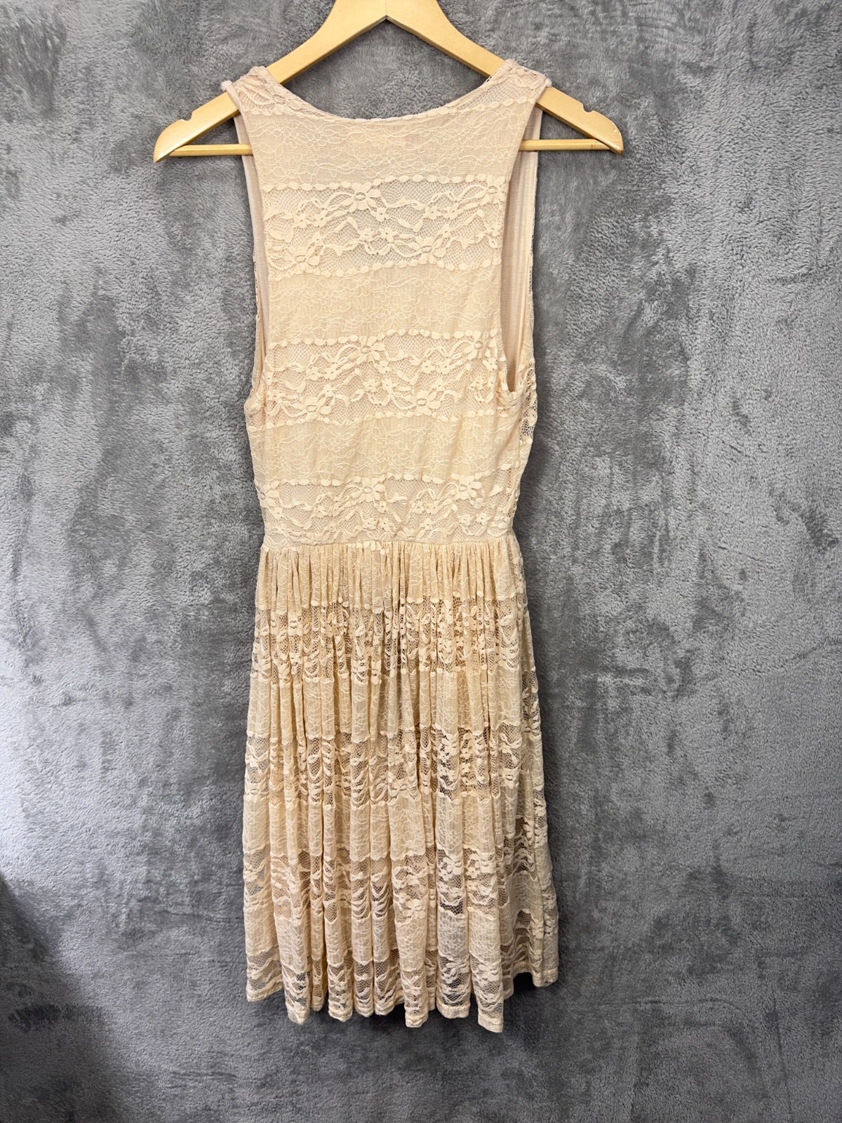 Painted Threads Fit & Flare Lace Overlay Dress S Fairy Cottage Dainty Feminine