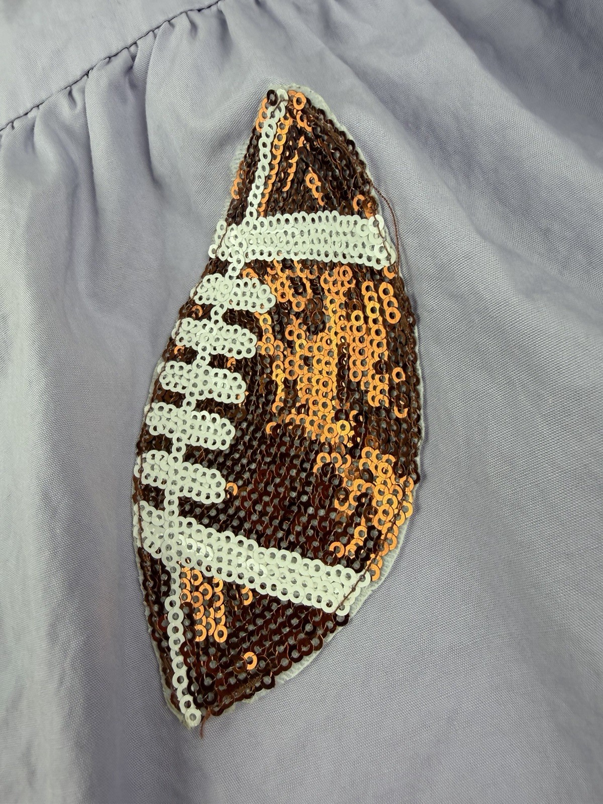 Lula Babydoll Lavender Football Sequin Embellish Game Day Dress Sz. S