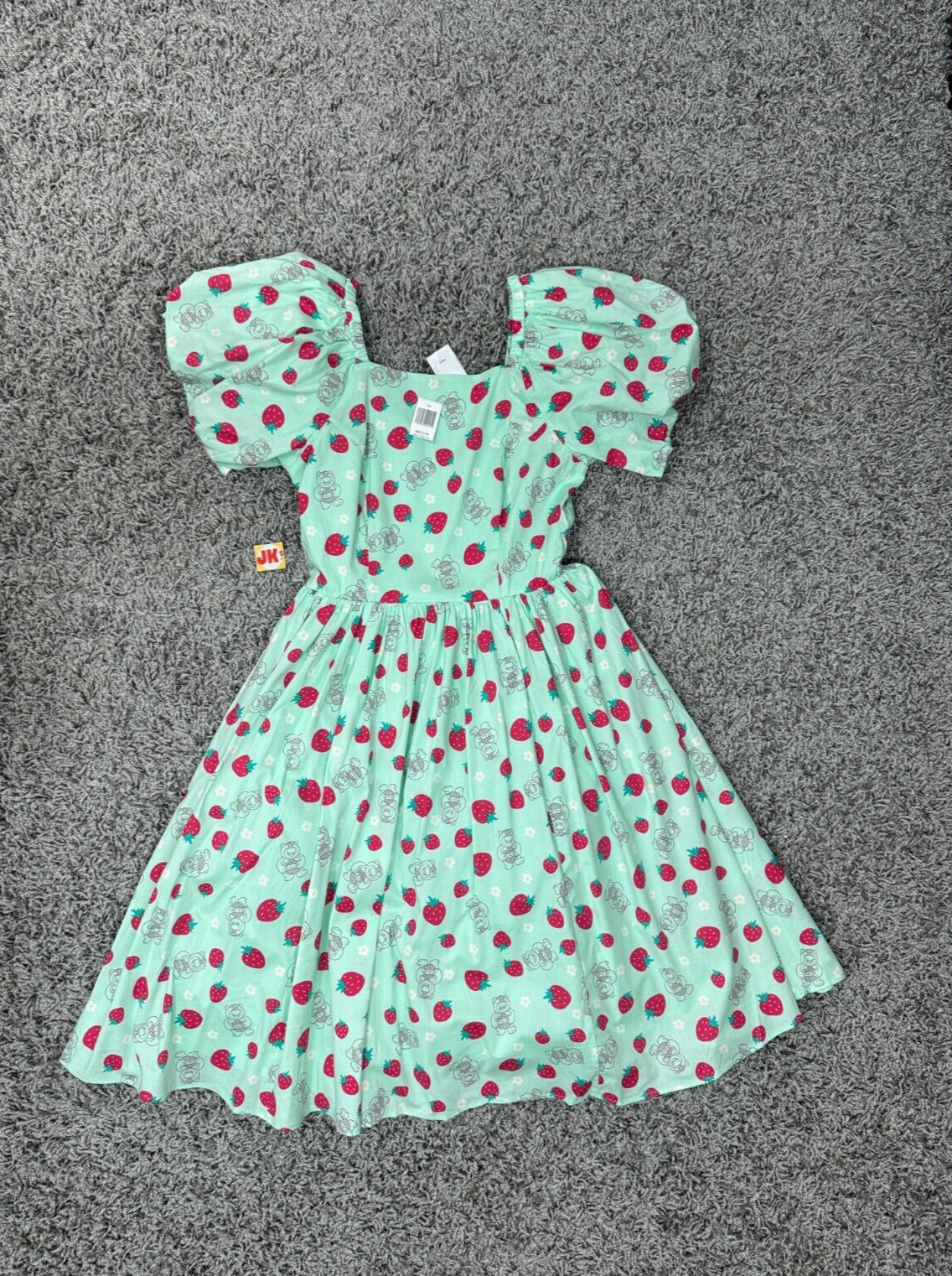 NEW Disney Parks Dress Womens Medium Green Lotso Toy Story Vintage Strawberries