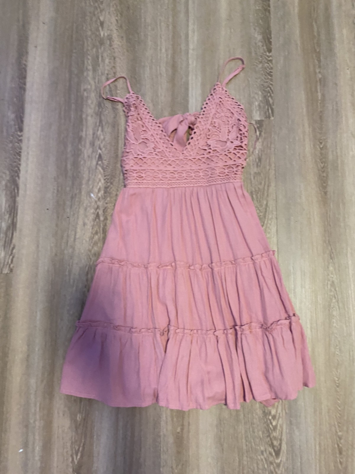 Coquette Core Pink Power Main Character Energy Tiered Dress Size Small