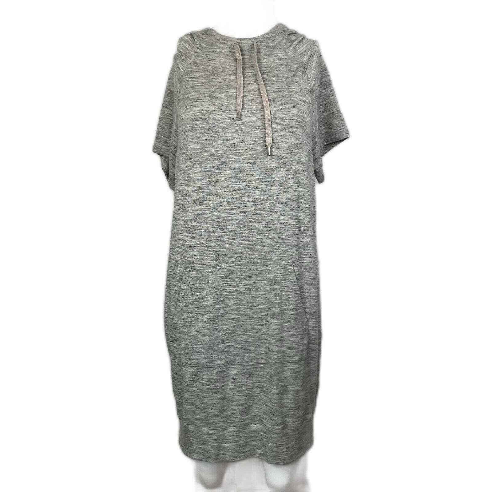 Athleta Dress Womens Sz S Mini Gray Heather Hooded Stretch Comfort Pockets