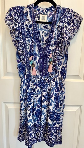 Alicia Bell Cotton Silk Boho Mini Dress Size L