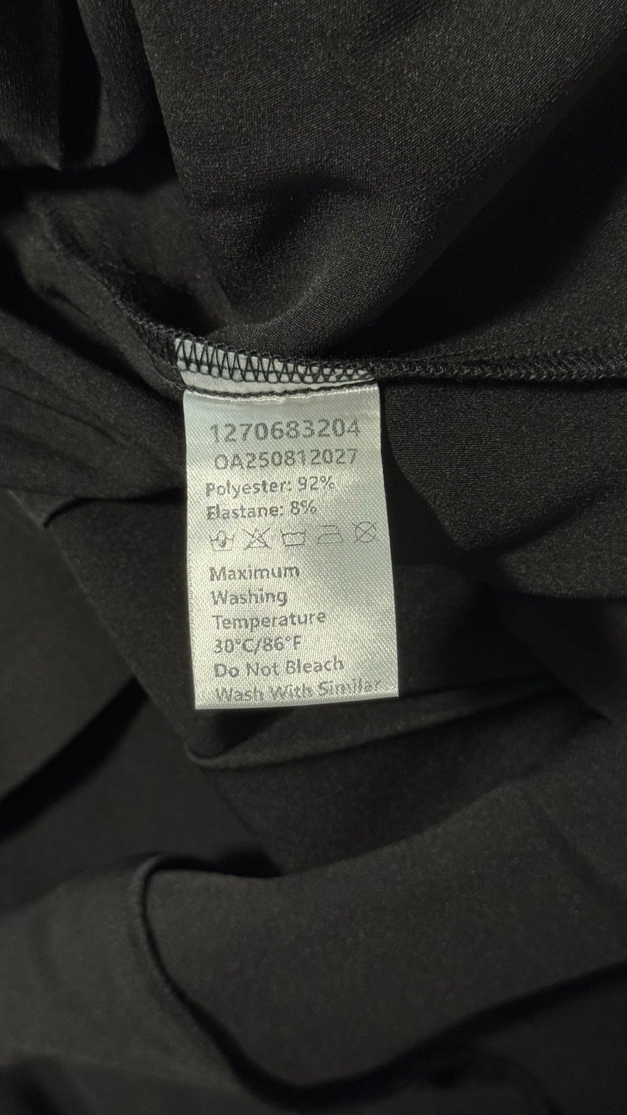 Commense Sleeveless Keyhole-Neck Pleated Black Mini Dress (No Belt inc) Size XL