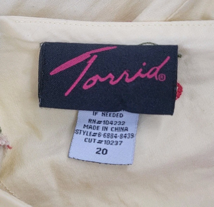 Torrid Womens Dress Vtg Retro Cherry Print Rockabilly Pinup Fit & Flare Size 20