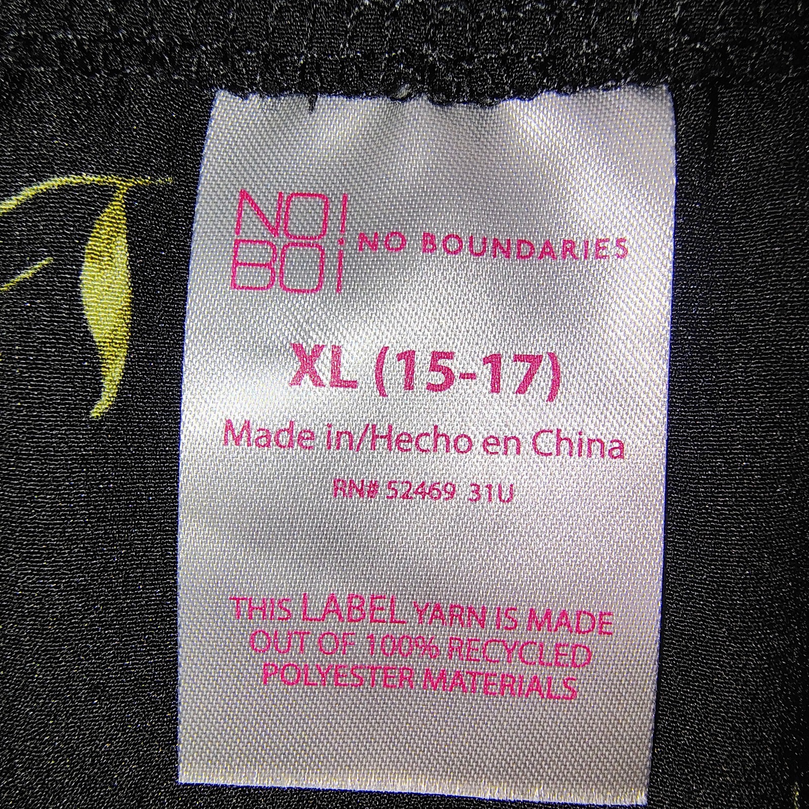 No Boundaries Spaghetti Strap High Low Ruffle Hem Dress Sz XL 15-17 Black Floral