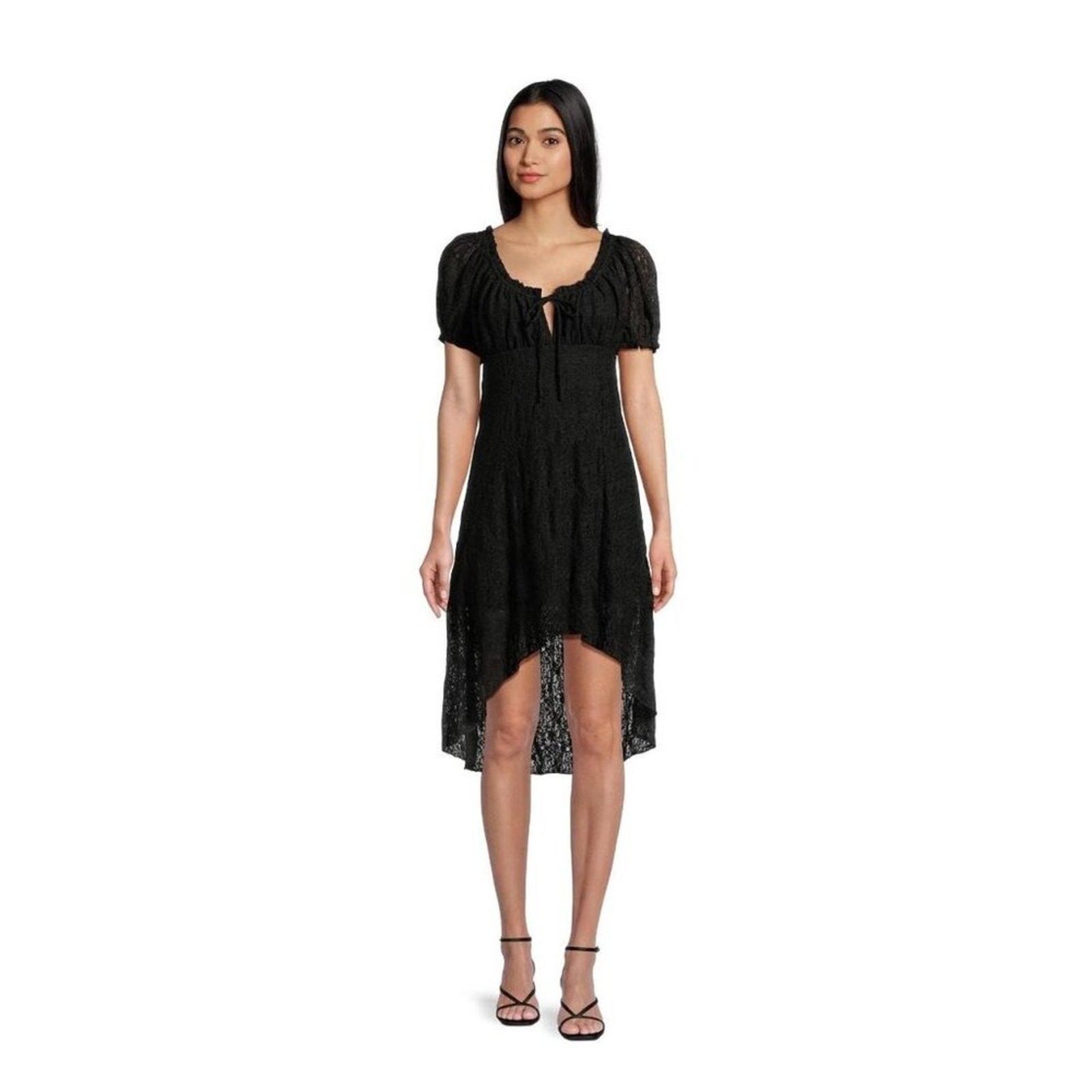 NWT Babydoll Dress Hi-Lo Midi Black Lace Size Sm (3-5) Whimsigoth Party Date