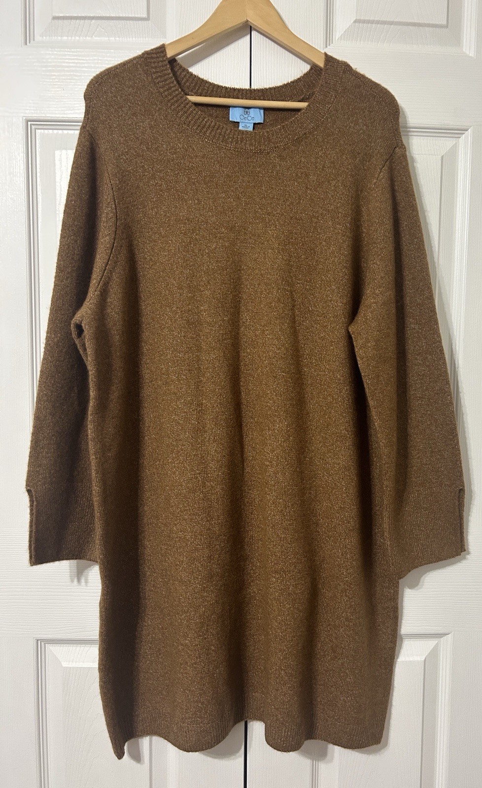 CeCe Women’s Sweater Dress Toasted Brown NWT Size XL