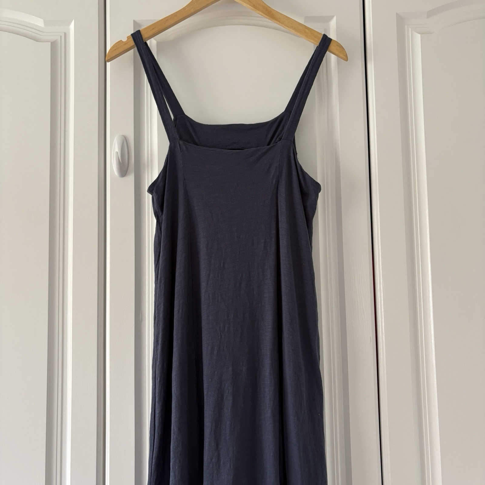 Ladies Sfera Basic Blue Midi Summer Dress Pullover Casual 100% Cotton Size Small