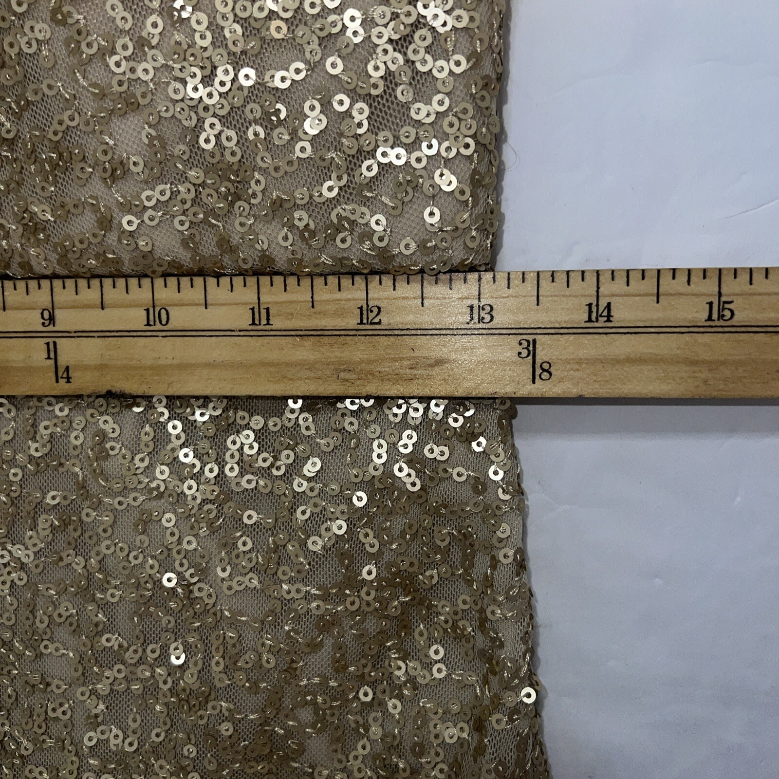 Amsale Samantha Gold Sequin Spaghetti Strap Bridesmaid/Formal Gown Size 4