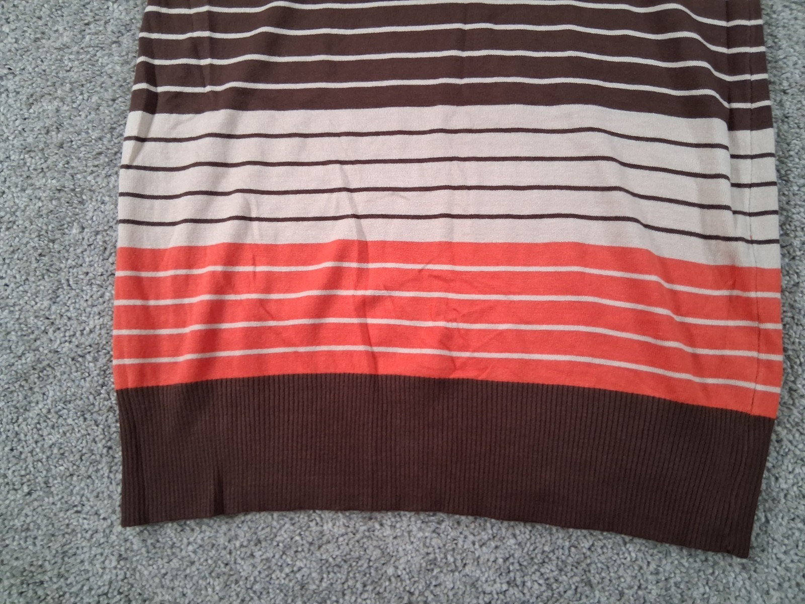 SayWhat 1X Womens Sweater Dress Rayon Blend Beige Stripe NWOT