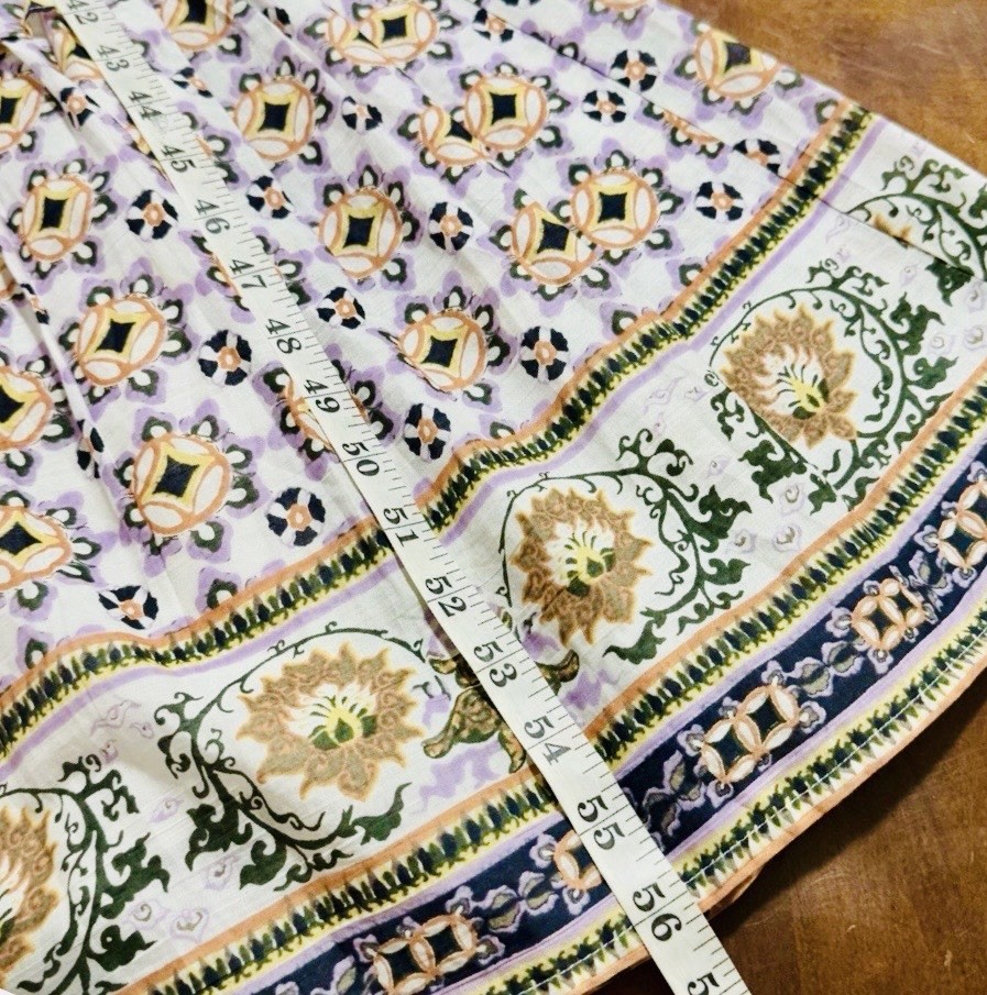 Cleobella Nica Maxi Long Sun Dress Marrakesh Print 100% Cotton Ruffle Sleeve M