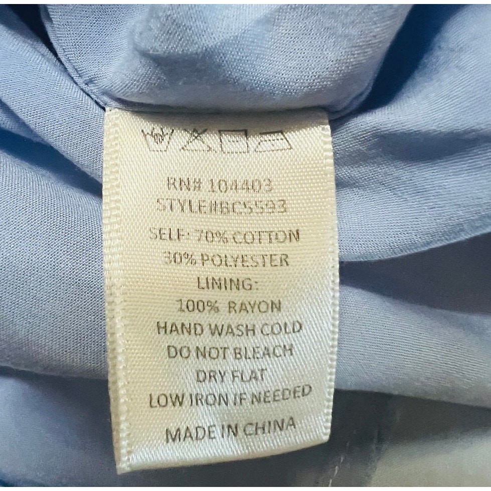 J.O.A High Neck Spagetti Strap Pleated Dress Size S Small Blue