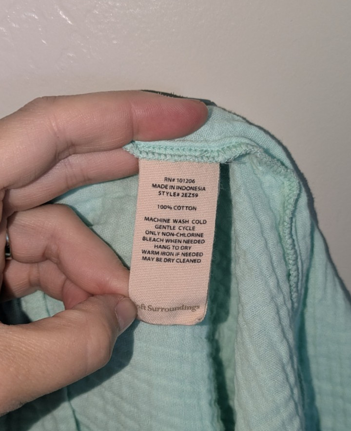 Soft Surroundings Womens Large Mint Green Cotton Gauze Tiered Midi Dress 2EZ59