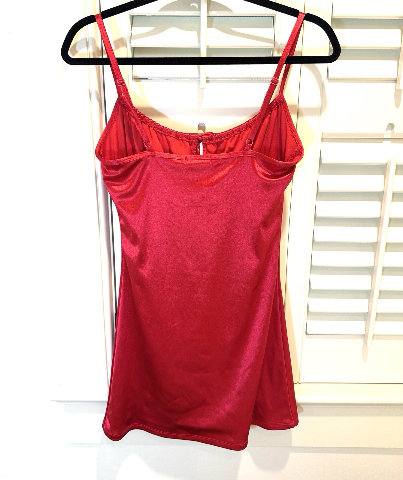 Dolls Kill Dress Sugar Thrillz Size M Red Satin Mini Strappy Women EUC
