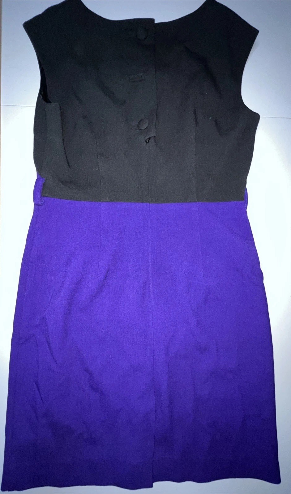 Alilly original dress Medium sleeveless purple black knee length lined stretch