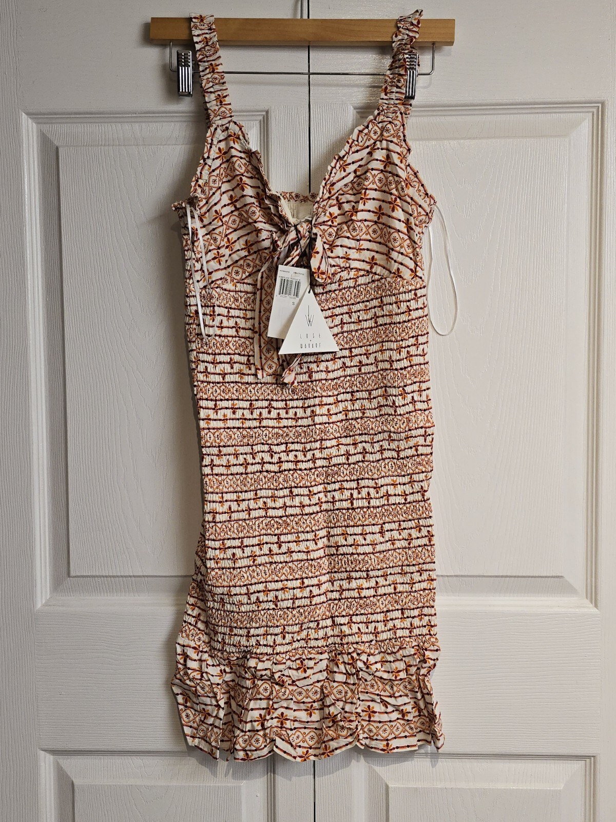 Lost + Wander Someplace Tropical Mini Dress Red Stripe Ethnic S